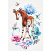Originele tekening 'jonge okapi' inclusief lijst en verzending - Afbeelding 2