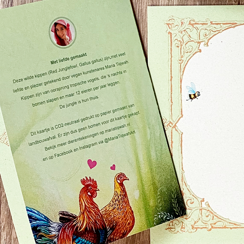 Set van 10 kleine kippenkaarten, inclusief verzending - Afbeelding 2